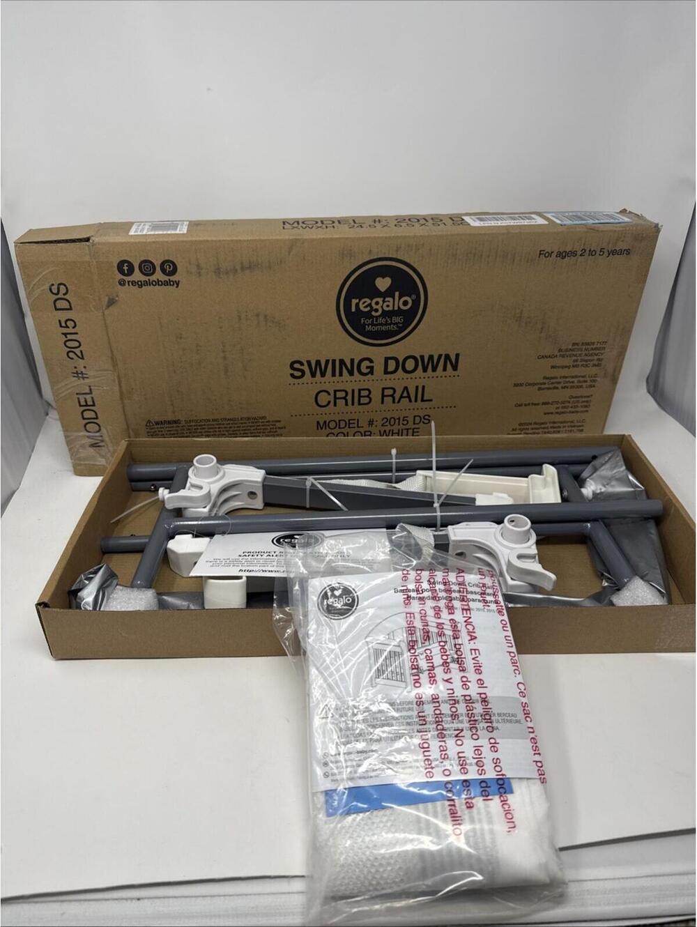 Regalo Safety Swing Down Crib Rail for Toddlers Model #2015 DS 24.5L